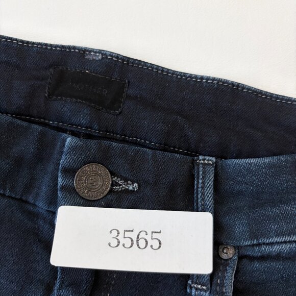 Mother Denim High Waisted Looker Ankle Fray in Last Call Dark Blue Womens 26 - Picture 15 of 15